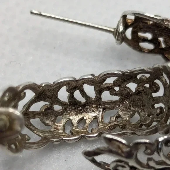 Filigree 925 earrings - Picture 4 of 5